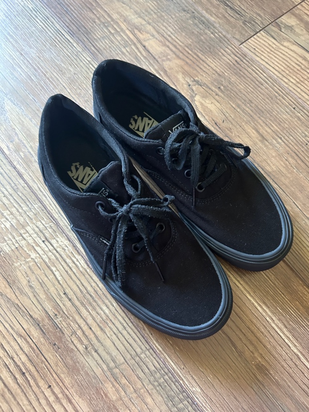 Vans Black Low-Top Canvas Sneakers - Black